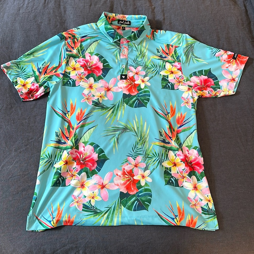 Floral Bad Birdie Polo